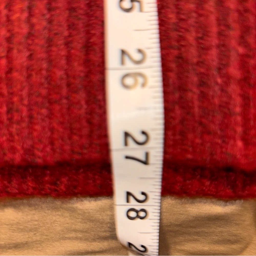 Bluivy Red Fair Isle Sweater Size S/M Nordic Snowflake Cozy Winter Pullover NWT - Picture 4 of 5